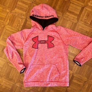 Under Armour Boys Red Heathered Hoodie YXL